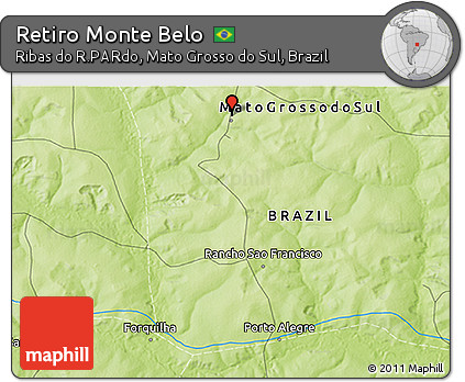 Physical 3D Map of Retiro Monte Belo