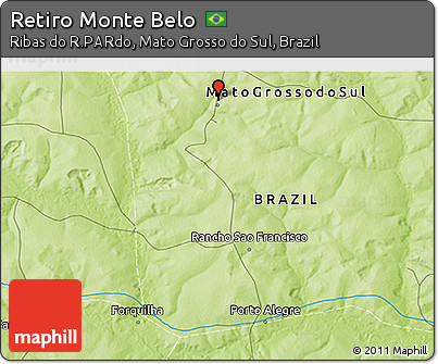 Physical 3D Map of Retiro Monte Belo