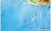 Physical Map of the area around 21° 33' 19" S, 55° 19' 30" E