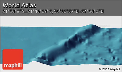 Satellite Panoramic Map of the Area around 21° 33' 19" S, 57° 1' 29" E