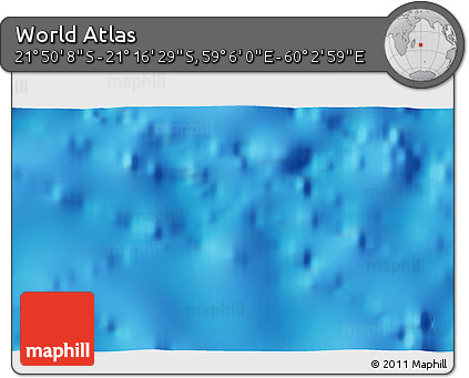 Physical 3D Map of the Area around 21° 33' 19" S, 59° 34' 30" E