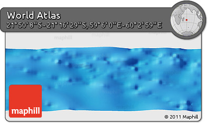 Physical Panoramic Map of the Area around 21° 33' 19" S, 59° 34' 30" E