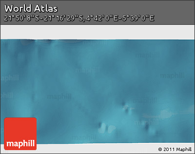 Satellite 3D Map of the Area around 21° 33' 19" S, 5° 10' 30" E