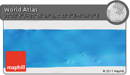 Physical Panoramic Map of the Area around 21° 33' 19" S, 5° 10' 30" E