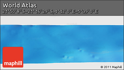 Physical Panoramic Map of the Area around 21° 33' 19" S, 5° 10' 30" E