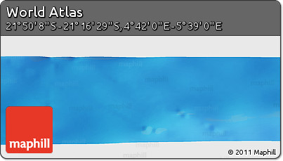 Physical Panoramic Map of the Area around 21° 33' 19" S, 5° 10' 30" E