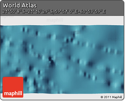 Satellite 3D Map of the Area around 21° 33' 19" S, 60° 25' 29" E