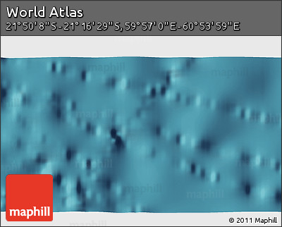 Satellite 3D Map of the Area around 21° 33' 19" S, 60° 25' 29" E