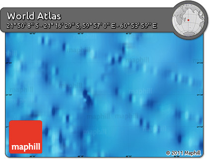 Physical Map of the Area around 21° 33' 19" S, 60° 25' 29" E
