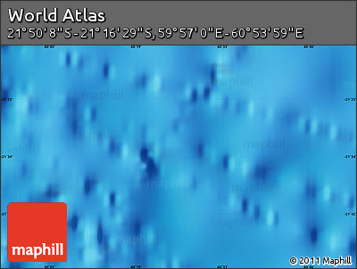 Physical Map of the Area around 21° 33' 19" S, 60° 25' 29" E