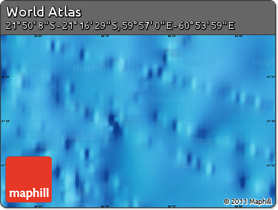 Physical Map of the Area around 21° 33' 19" S, 60° 25' 29" E