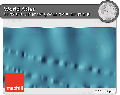 Satellite 3D Map of the Area around 21° 33' 19" S, 61° 16' 29" E