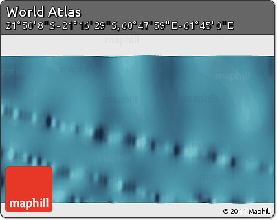 Satellite 3D Map of the Area around 21° 33' 19" S, 61° 16' 29" E