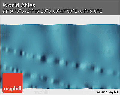 Satellite 3D Map of the Area around 21° 33' 19" S, 61° 16' 29" E