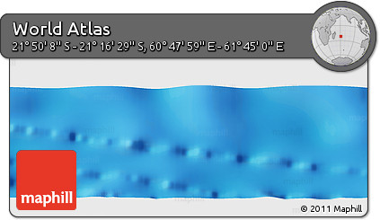 Physical Panoramic Map of the Area around 21° 33' 19" S, 61° 16' 29" E