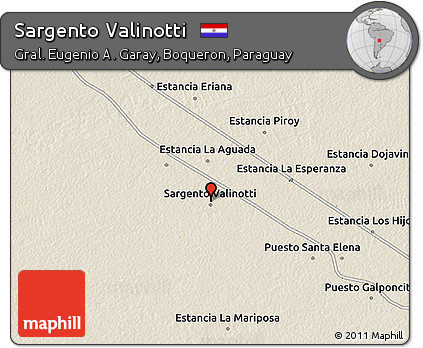 Shaded Relief 3D Map of Sargento Valinotti