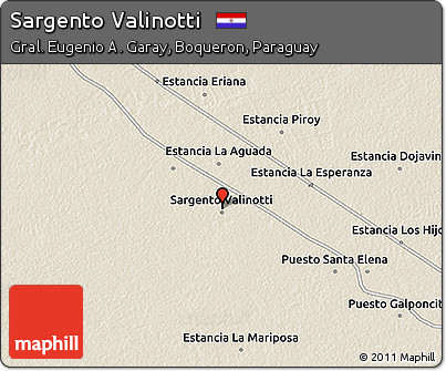 Shaded Relief 3D Map of Sargento Valinotti