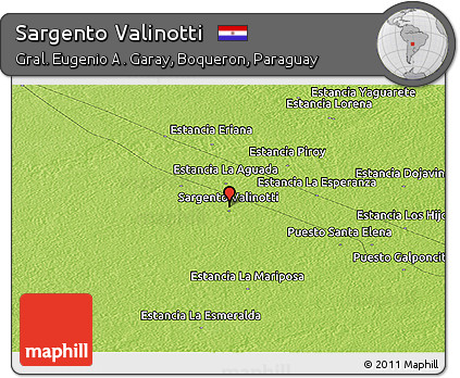 Physical Panoramic Map of Sargento Valinotti