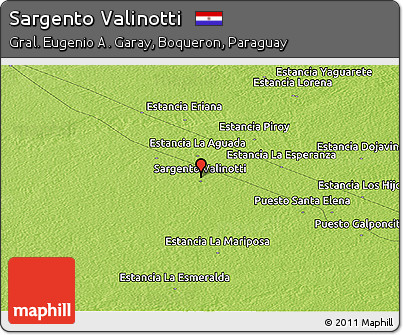 Physical Panoramic Map of Sargento Valinotti