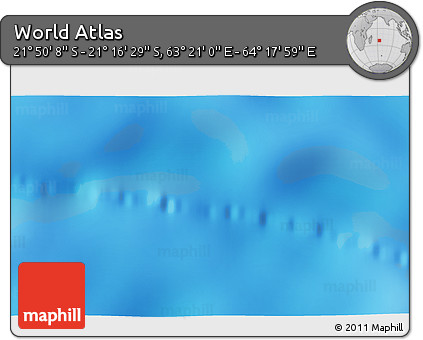 Physical 3D Map of the Area around 21° 33' 19" S, 63° 49' 30" E