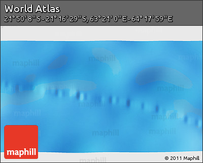 Physical 3D Map of the Area around 21° 33' 19" S, 63° 49' 30" E