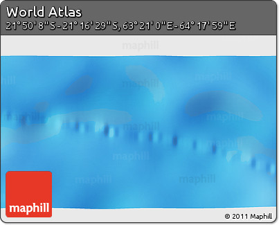 Physical 3D Map of the Area around 21° 33' 19" S, 63° 49' 30" E