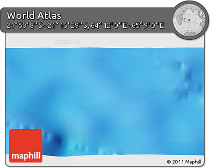 Physical 3D Map of the Area around 21° 33' 19" S, 64° 40' 30" E
