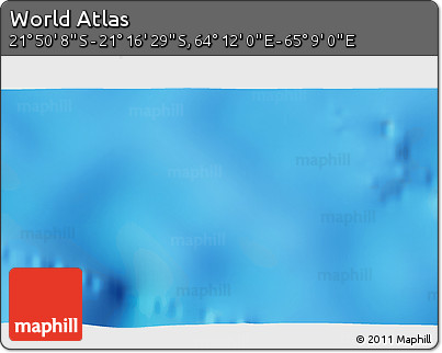 Physical 3D Map of the Area around 21° 33' 19" S, 64° 40' 30" E