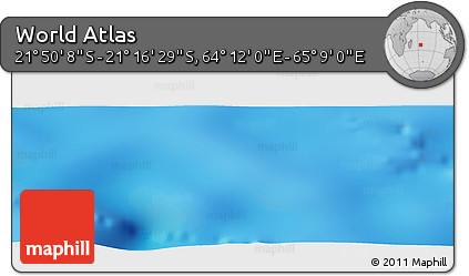 Physical Panoramic Map of the Area around 21° 33' 19" S, 64° 40' 30" E