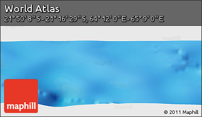 Physical Panoramic Map of the Area around 21° 33' 19" S, 64° 40' 30" E