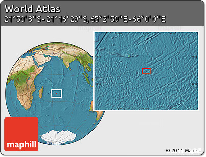 Satellite Location Map of the Area around 21° 33' 19" S, 65° 31' 30" E