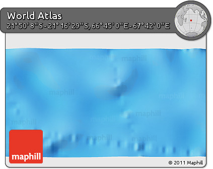 Physical 3D Map of the Area around 21° 33' 19" S, 67° 13' 29" E