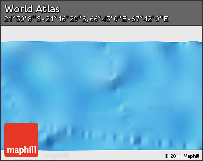 Physical 3D Map of the Area around 21° 33' 19" S, 67° 13' 29" E