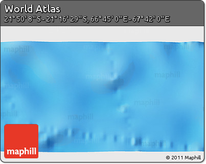 Physical 3D Map of the Area around 21° 33' 19" S, 67° 13' 29" E