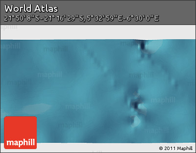 Satellite 3D Map of the Area around 21° 33' 19" S, 6° 1' 30" E