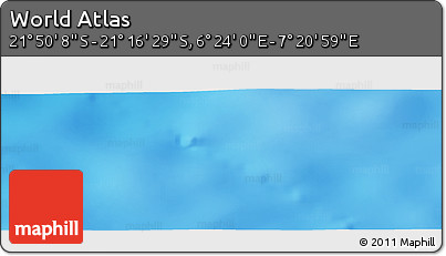 Physical Panoramic Map of the Area around 21° 33' 19" S, 6° 52' 30" E