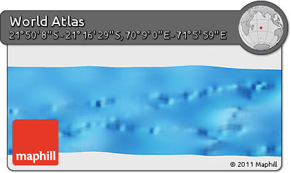 Physical Panoramic Map of the Area around 21° 33' 19" S, 70° 37' 30" E