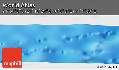 Physical Panoramic Map of the Area around 21° 33' 19" S, 70° 37' 30" E