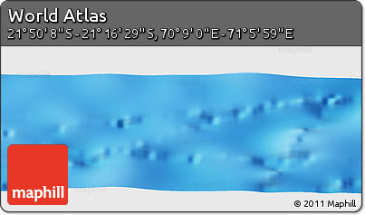 Physical Panoramic Map of the Area around 21° 33' 19" S, 70° 37' 30" E