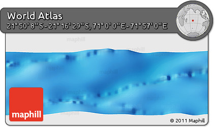 Physical Panoramic Map of the Area around 21° 33' 19" S, 71° 28' 29" E