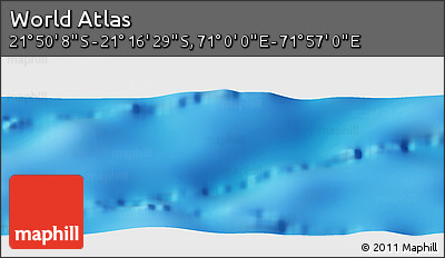 Physical Panoramic Map of the Area around 21° 33' 19" S, 71° 28' 29" E