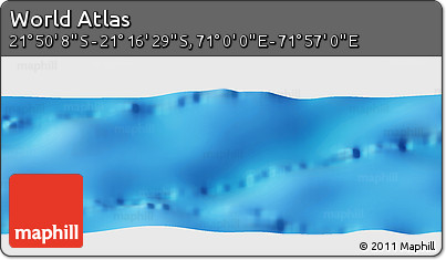 Physical Panoramic Map of the Area around 21° 33' 19" S, 71° 28' 29" E