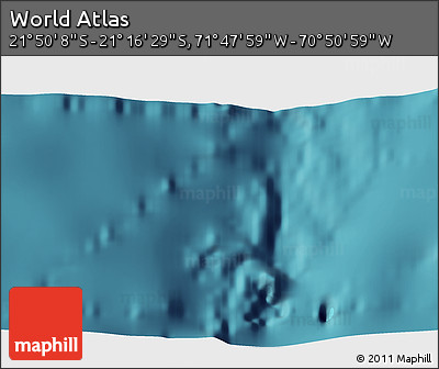 Satellite 3D Map of the Area around 21° 33' 19" S, 71° 19' 29" W