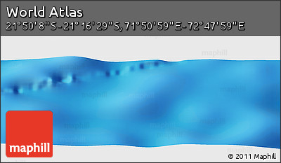 Physical Panoramic Map of the Area around 21° 33' 19" S, 72° 19' 29" E