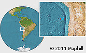 Satellite Location Map of the area around 21° 33' 19" S, 72° 10' 30" W