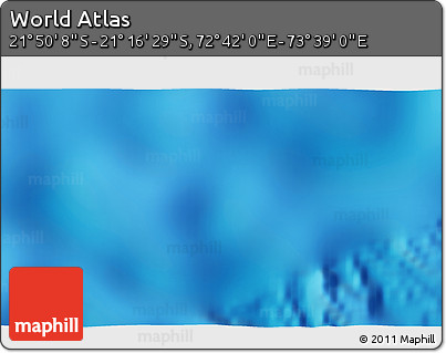 Shaded Relief 3D Map of the Area around 21° 33' 19" S, 73° 10' 30" E