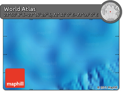 Physical Map of the Area around 21° 33' 19" S, 73° 10' 30" E