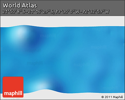 Physical 3D Map of the Area around 21° 33' 19" S, 73° 1' 30" W