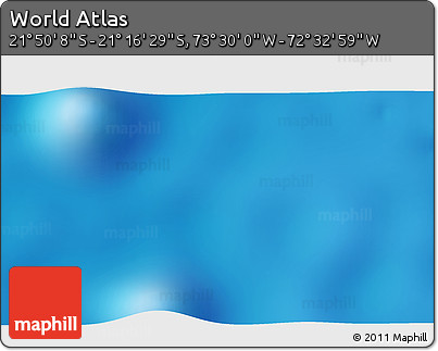 Physical 3D Map of the Area around 21° 33' 19" S, 73° 1' 30" W