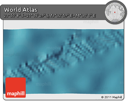 Satellite 3D Map of the Area around 21° 33' 19" S, 74° 1' 30" E